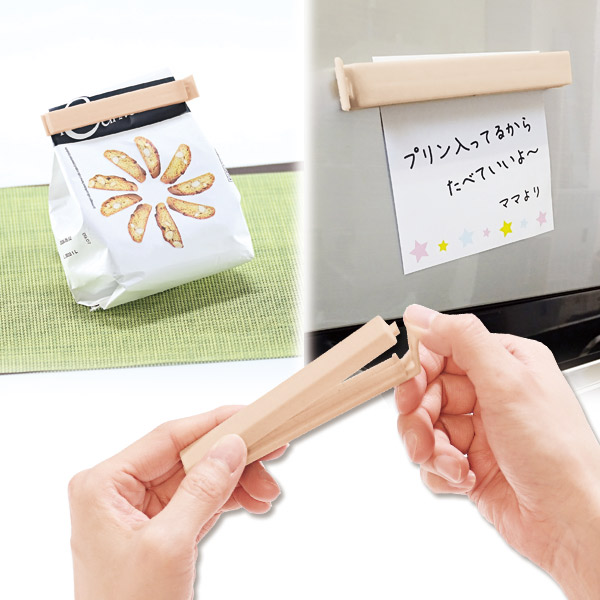 激安販促品のバンブーファイバーフードクリップ（マグネット付き）