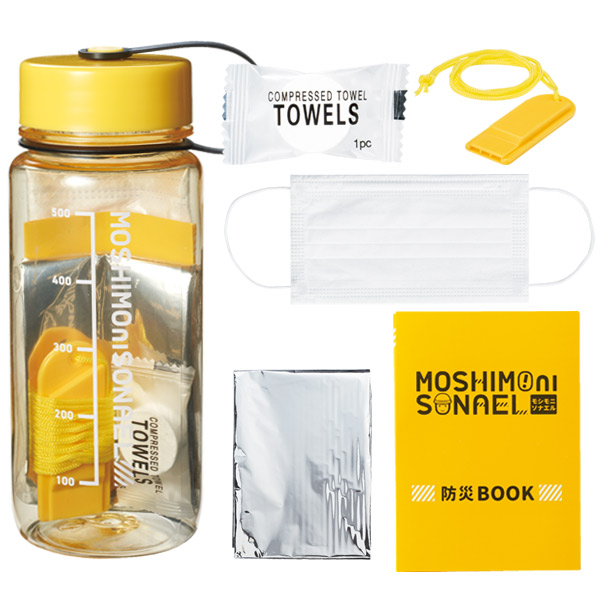激安販促品のモシモニソナエル 防災備蓄ボトル6点セット