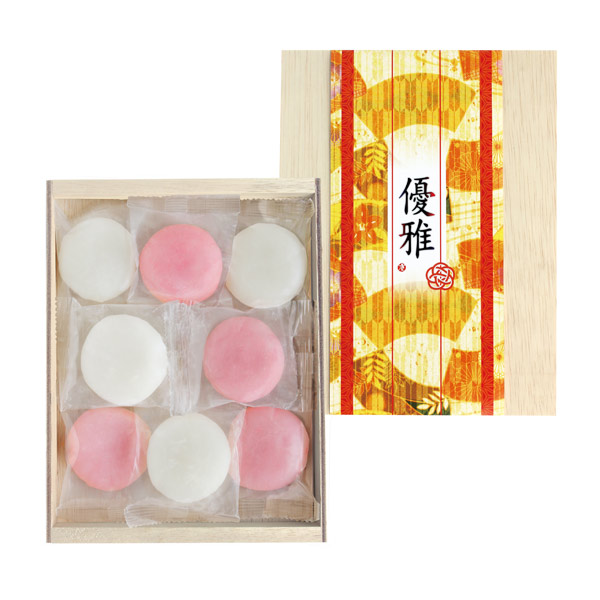 木箱入り 紅白もち8個