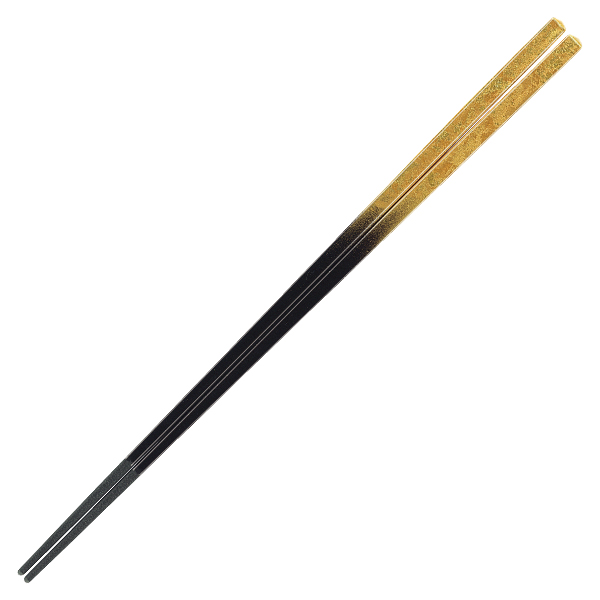 細身錐頭箸 25cm 二色金箔