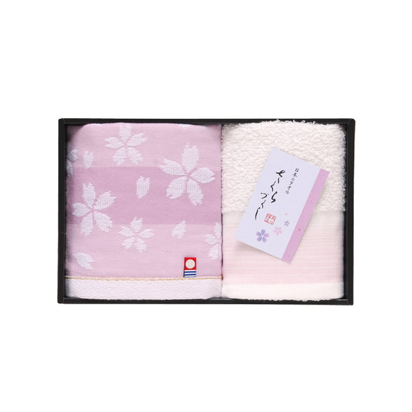 今治×泉州 さくらづくしタオルセット（ハンドタオル2枚）