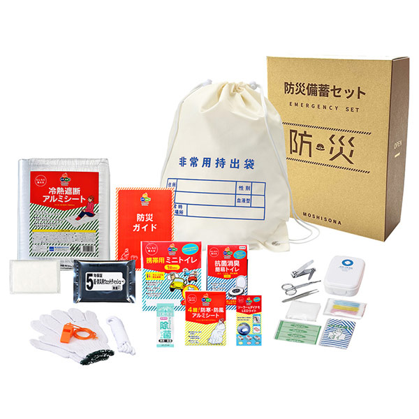 A4ボックス 難燃性de持出袋 防災20点セット