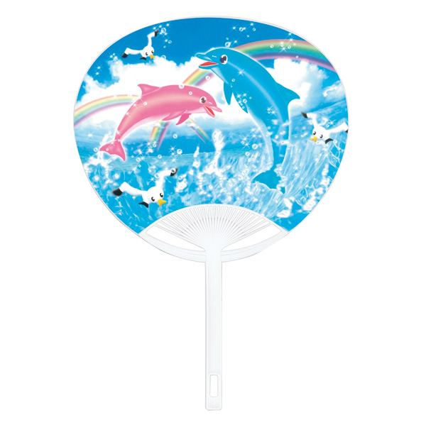 夏のノベルティに！うちわ（ジュニアタイプ）イルカ