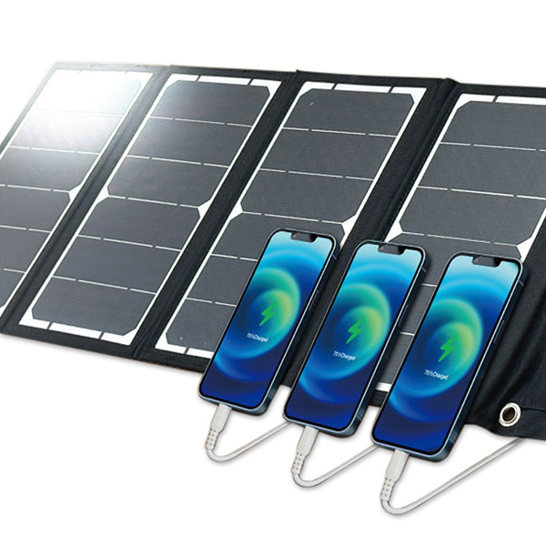 ポータブルソーラー充電器 最大出力24W
