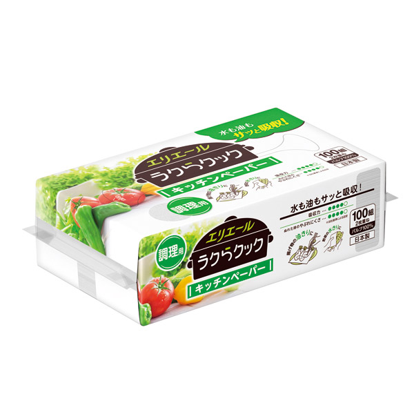 エリエール ラクらクックキッチンペーパー100W