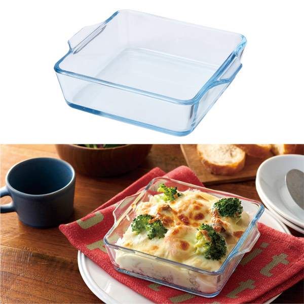 スクエア型耐熱ガラス450ml