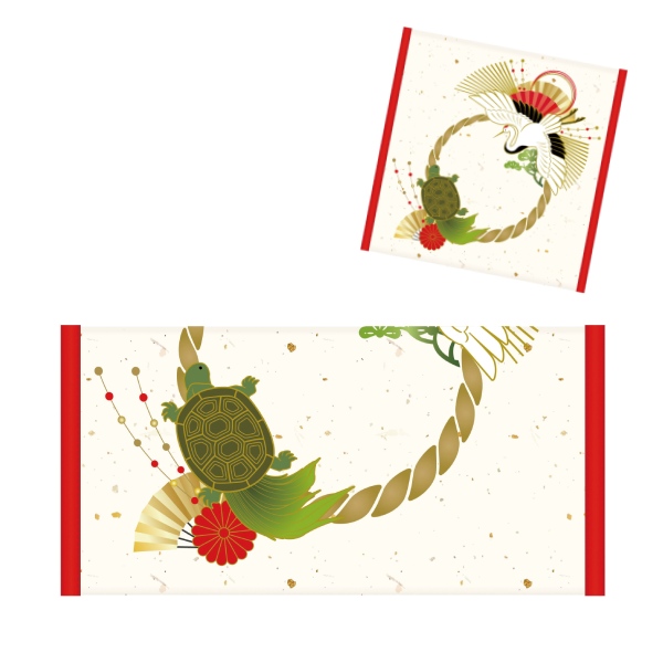 通帳ケース 健康長寿 鶴亀