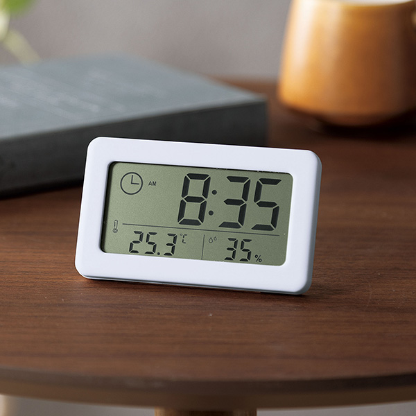 温湿度計付デジタルクロック