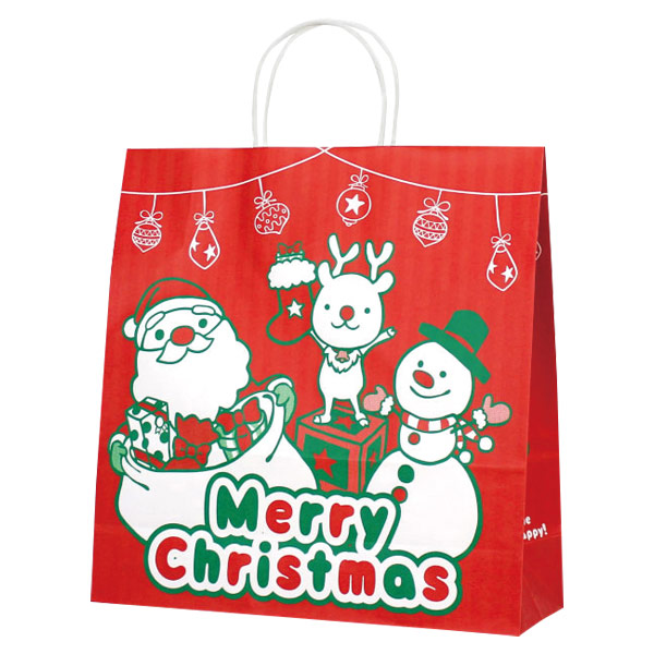 手提げ紙袋　クリスマスバスケット1枚（中）