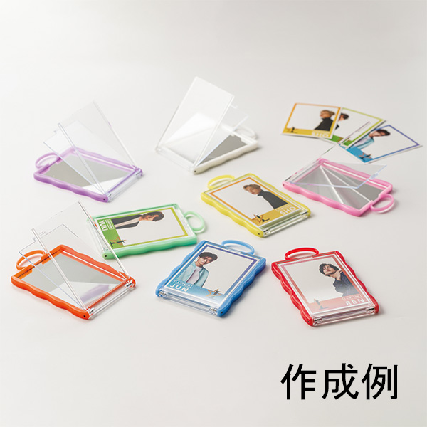 注目ノベルティ　カードホルダーコンパクトミラー