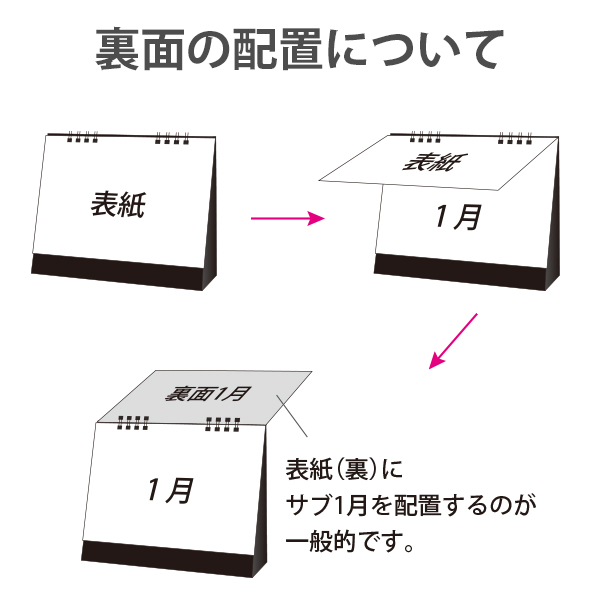 自由にデザインできる卓上カレンダー レギュラー黒台紙【表紙・中紙