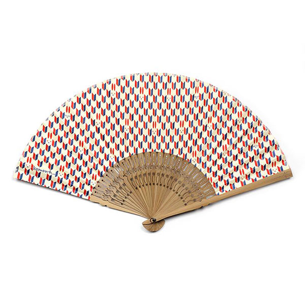 和紙扇子70型25間 komon＋（PLUS）　矢絣うさぎ