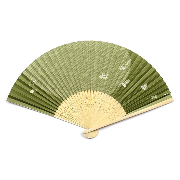 招福扇子75型35間　しあわせむかえる（幸せ六蛙）