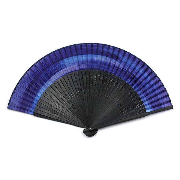 短地布扇子70型40間　瑠璃（るり）