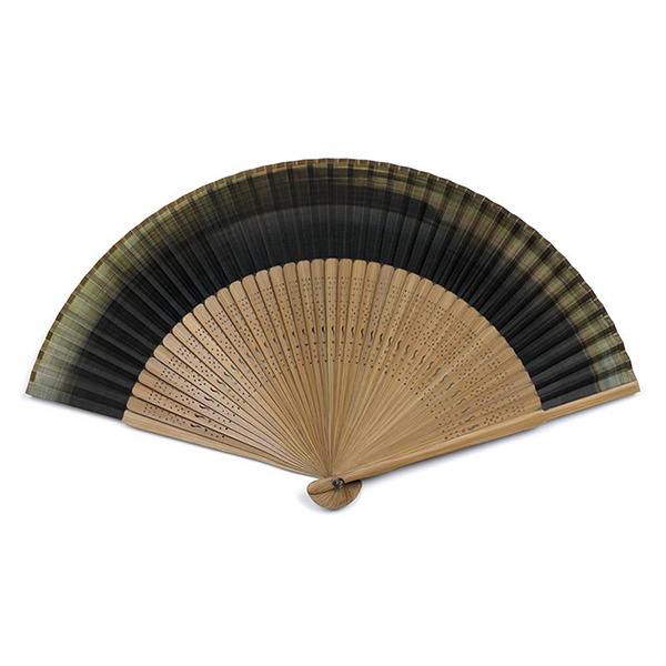 短地布扇子70型40間　鶯（うぐいす）