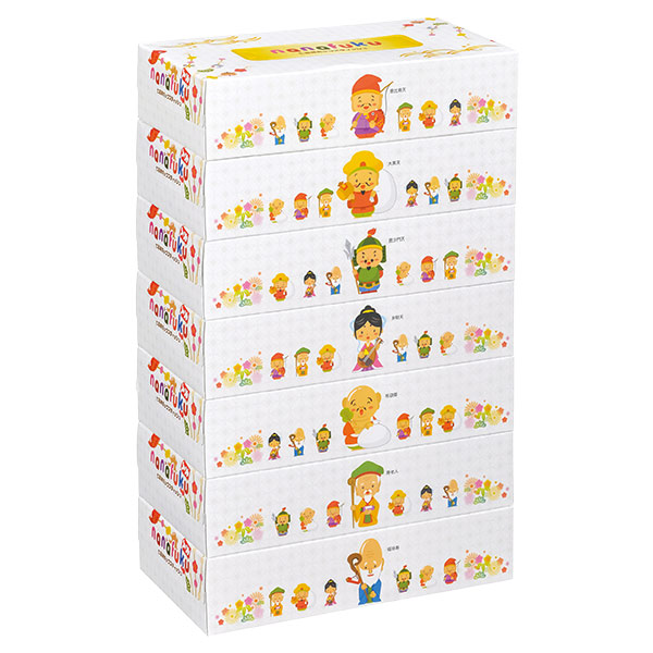 七福神ボックスティッシュ100W 7個組