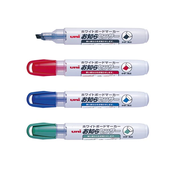 三菱 ホワイトボードマーカー お知らセンサー 中字 角芯