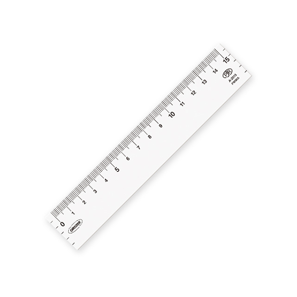 メタクリル直線定規 15cm