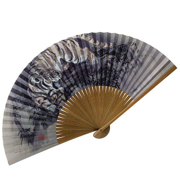 紳士用紙扇子 虎