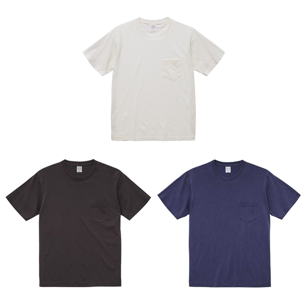 5.6オンス ピグメントダイTシャツ（ポケット付）XLサイズ