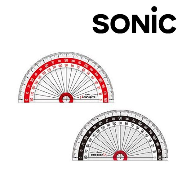 ソニック ナノピタ分度器 9cm リバーシブル