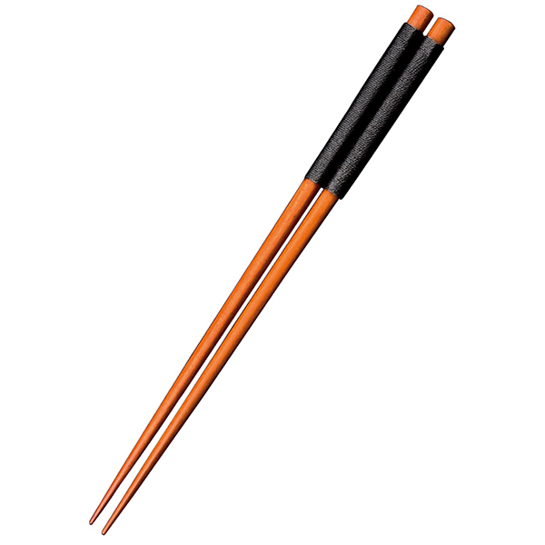 糸巻き取り箸 黒 27cm