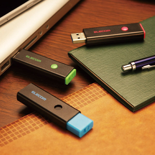 ノック式USB3.0対応USBメモリ 64GB