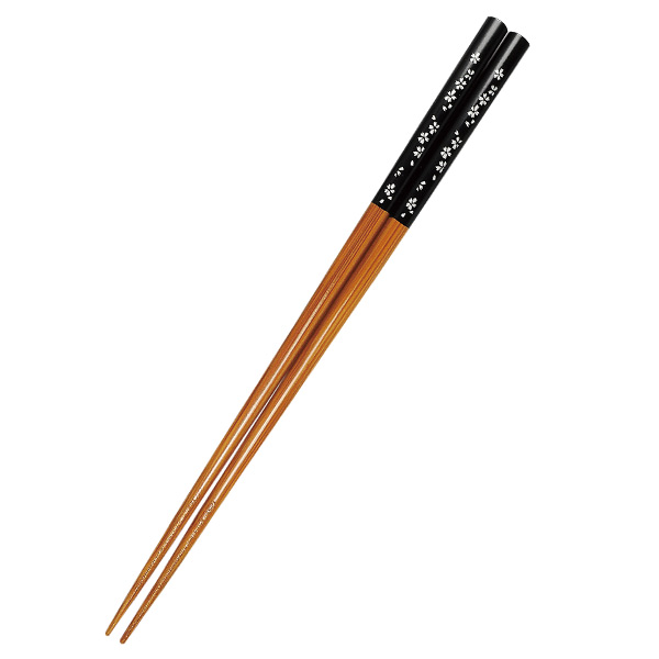 スス竹銀桜 23cm 箸（食器洗浄機対応）