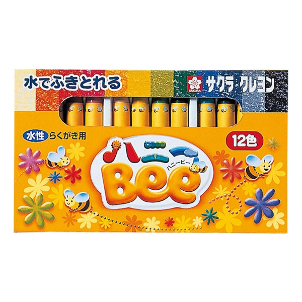 サクラクレパス クレヨン水性12色ハニーBee