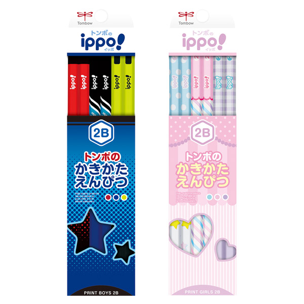 トンボ鉛筆 ippo！かきかたえんぴつ 2B（1ダース）Print柄 04