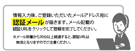 認証メールの注意点