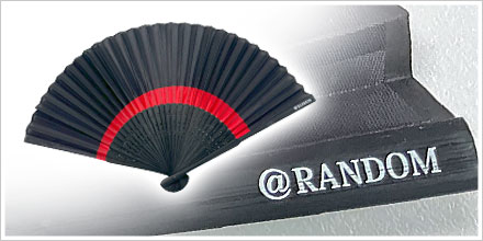 黒竹扇子 ツートン赤