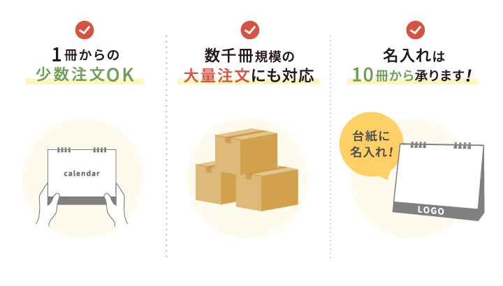 小ロット・大口注文もおまかせ