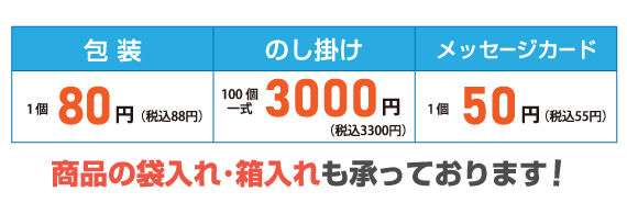 商品の箱入れ・袋入れ作業も承っております