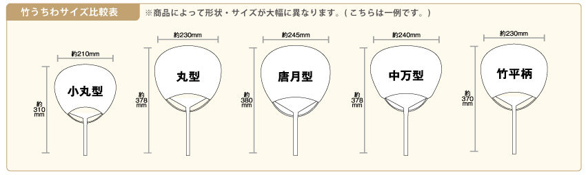 竹うちわ寸法