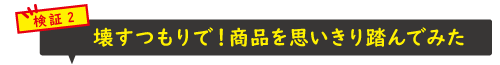 検証2壊すつもりで思い切り踏んづけてみた